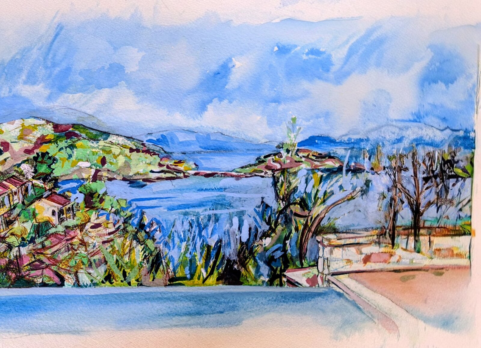 Honeymoon View in Paxos, Greece - process